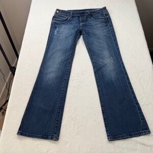 Vigoss Bootcut Jeans Womens 11 Blue Good Distressed Mid Rise P1993J